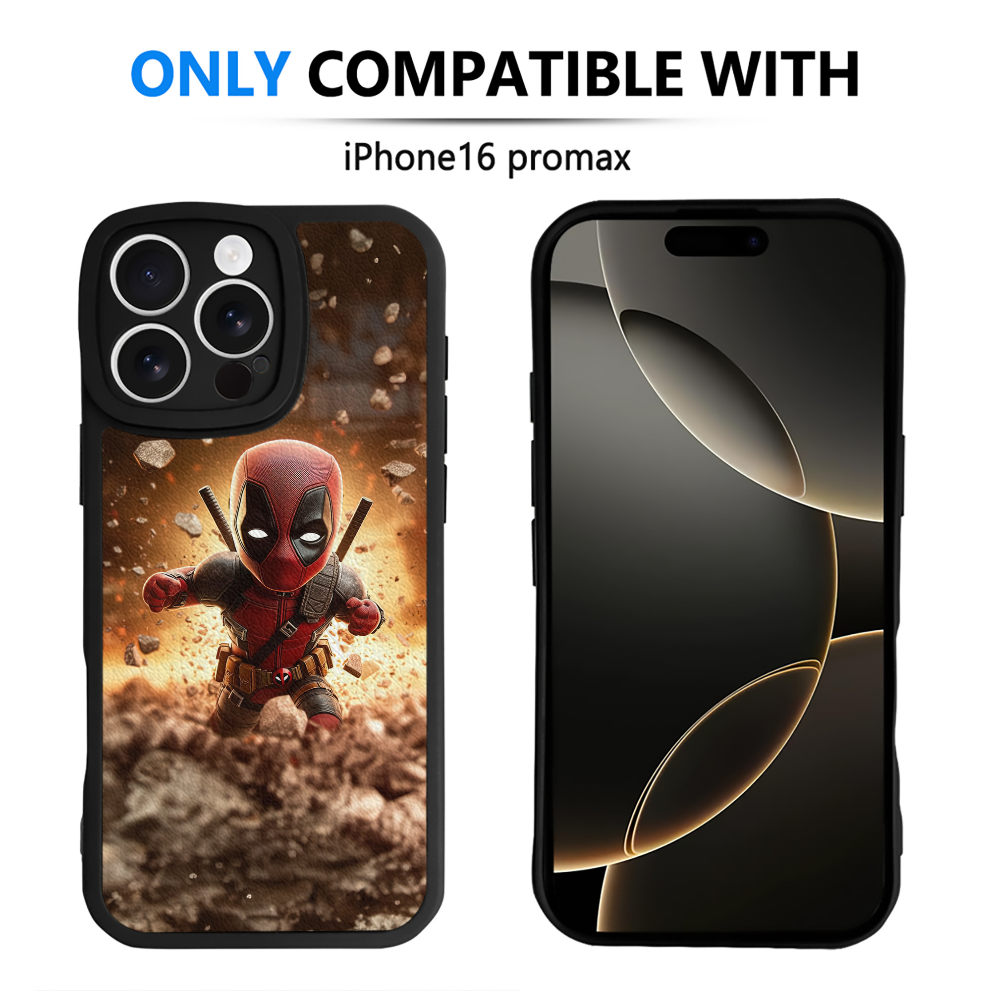 （画像用） Deadpool デッドプール 【iPhone 16シリーズ対応】シリコンスマホケース（レザー調） 材質：シリコン